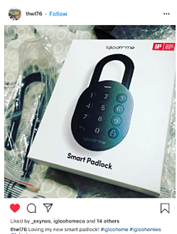 igloohome Smart Padlock instagram good review 2